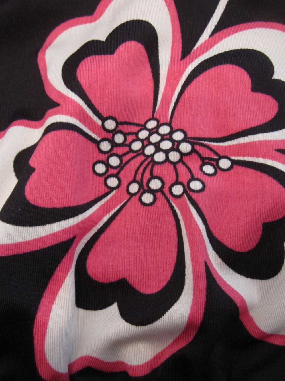Y2k black flower print maxi dress belted size XL INC polyester spandex - Picture 5 of 5
